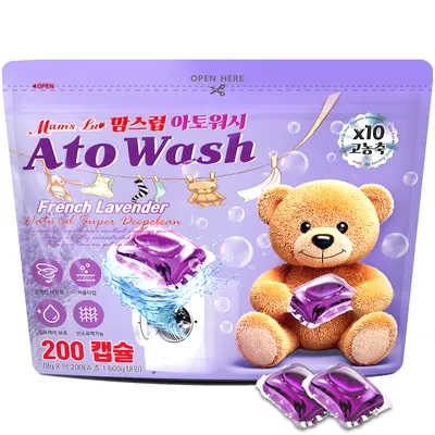 맘스럽 아토워시 프렌치 라벤더 캡슐세제 파우치형, 8g, 200개입, 1개