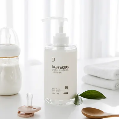 살림백서 베이비앤키즈 젖병세정제 주방세제 무향 500ml 4개