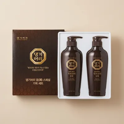 댕기머리 윤 플러스 한빛 선물세트, 샴푸, 500ml, 2개
