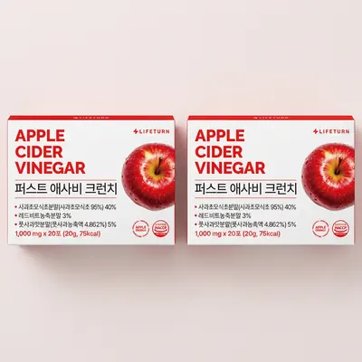 라이프턴 퍼스트 애사비 크런치 애플사이다비니거, 20g, 2박스