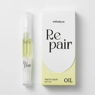 위드샨 네일 & 큐티클 오일펜, 데미지케어·리페어 세트, 4ml x 4개, 1박스