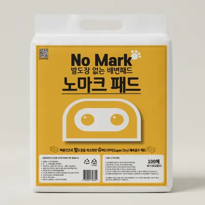 노마크 발도장 없는 배변패드, 표준형, 100매, 1팩
