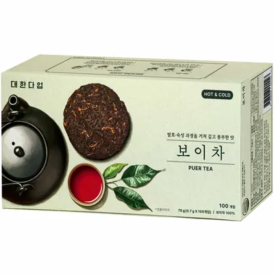 대한다업 보이차, 0.7g, 100개입, 1개