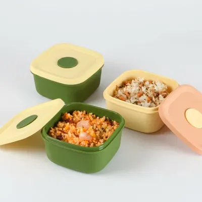 실리콘 이유식 정사각형 밥팩, 그린, 300ml, 1개