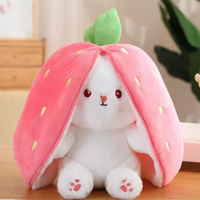 까꿍 토끼 인형, 딸기, 18cm