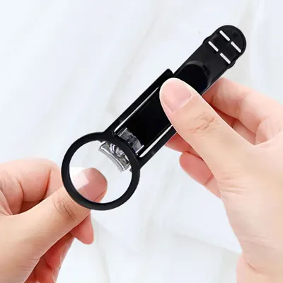 돋보기 손톱깎이, 블랙, 1개