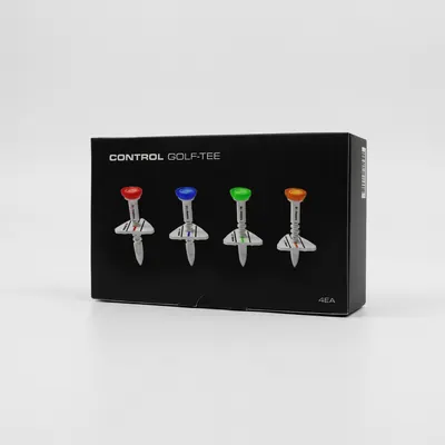 아이디메이커스 컨트롤 골프티꽂이 에이밍 높이조절, 레드블루그린오렌지, 4P, 1세트
