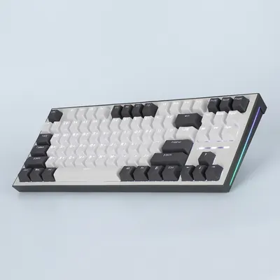 COX CK01 TKL 교체축 게이밍 기계식 키보드, 청축, 화이트, 1개