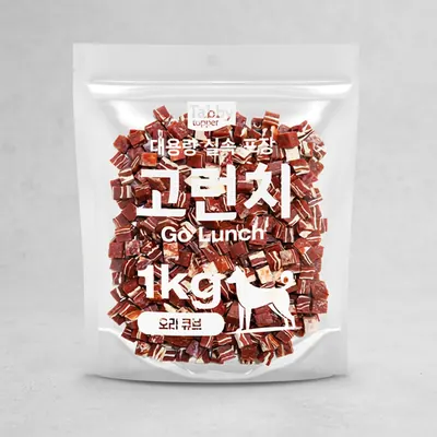 테비 고런치 강아지간식, 고런치 오리큐브, 1kg, 1개
