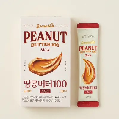 그레인랩 땅콩버터100 스무스, 20g, 10포, 1박스