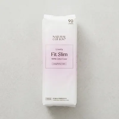 내츄럴코튼 라이블리 핏슬림 롱 팬티라이너, 90개입, 1팩