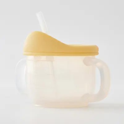 퍼기 처음 쓰는 말랑 빨대컵, 버터옐로우, 200ml, 1개