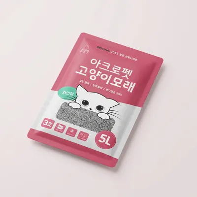 아크로펫 천연 벤토나이트 고양이모래, 자연향, 5L, 4개