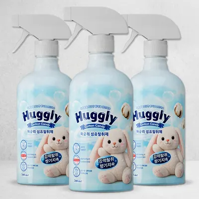 허글리 대용량 섬유탈취제, 코튼캔디, 700ml, 3개