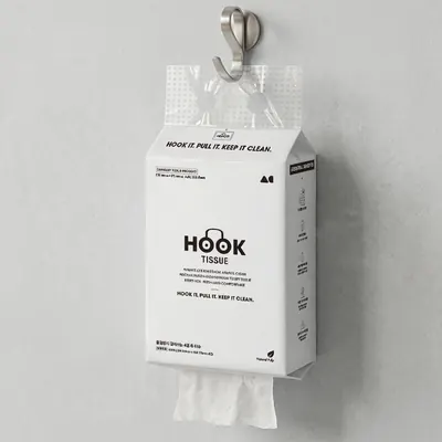 HOOK 걸어쓰는 화장지, 4겹, 200매, 6개입