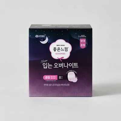 좋은느낌 오리지널, 입는오버나이트, 중형, 8개입, 4팩