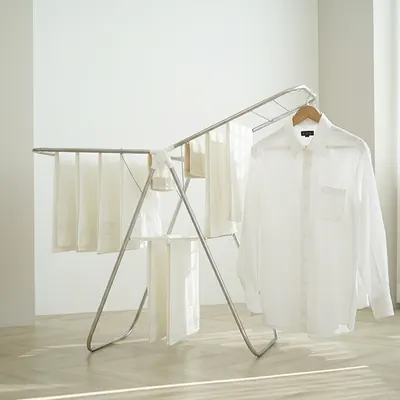 신바람 빨래건조대, 중형, 흰색, 115x53x80-100, 1개