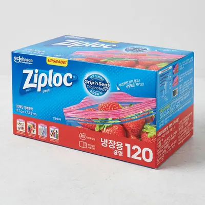 지퍼락 그립앤실 지퍼백, 중형, 120매, 1개