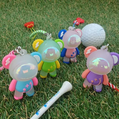 번개곰 LED 발광 골프 티꽂이, 4색상, 4개, 1세트