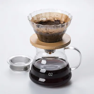고원 핸드드립 커피서버, 투명, 600ml, 1개입