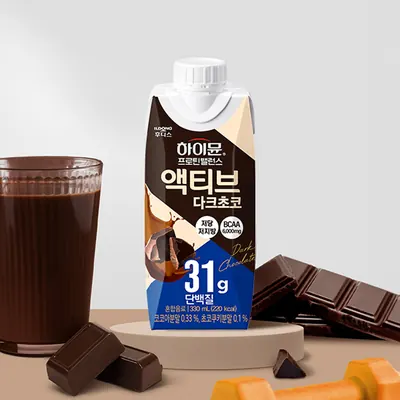 하이뮨 프로틴밸런스 액티브 다크초코, 330ml, 12개