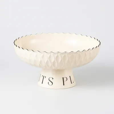 과일 디저트 플레이팅 그릇 트레이, 아이보리, 25cm, 1개