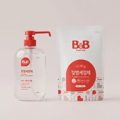 비앤비 젖병세정제 액상형, 용기 600ml + 리필 500ml 3개, 2100ml, 1개