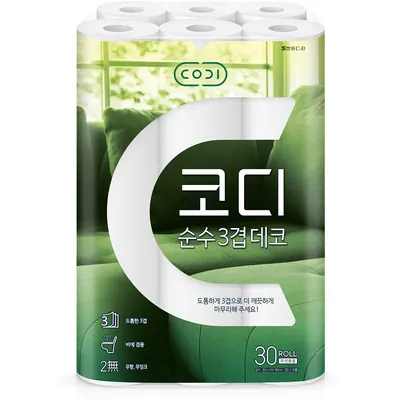 코디 순수 3겹 데코, 30m, 30롤, 1개
