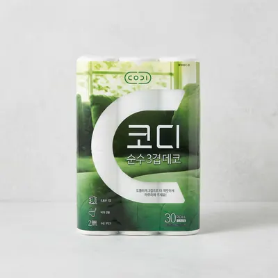 코디 순수 3겹 데코, 30m, 30롤, 2개
