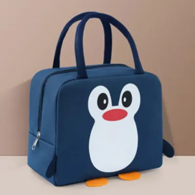 펭귄 보온보냉 런치백, 네이비, 1개