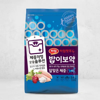 하림펫푸드 밥이보약 CAT 알맞은 체중, 닭, 3.4kg, 1개