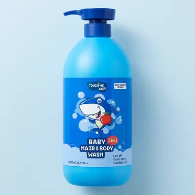 터치미 키즈 베이비 헤어 & 바디 워시, 1000ml, 1개