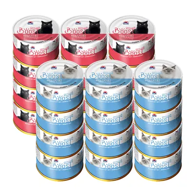 옵티원부스트캣 닭안심캔, 참치 12캔 + 연어 12캔, 160g, 24캔