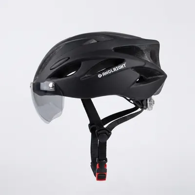 애몰라이트 자전거 헬멧 AMH 01-25, 블랙, FREE (55-61cm), 고글 후미등, 1개