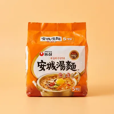 농심 안성탕면, 125g, 5개