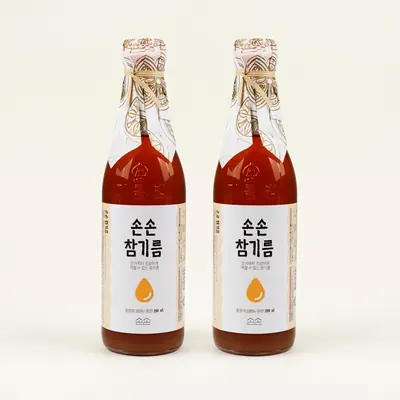 손손 참기름, 350ml, 2병