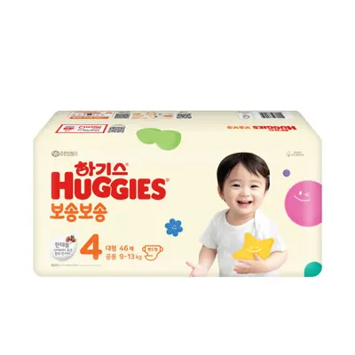 하기스 보송보송 기저귀, 밴드형, 공용, 4단계, 46매, 1팩