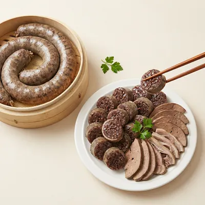맛팜 옛고을 찰순대, 400g, 2개 + 푸짐한 내장 모둠, 500g, 2개