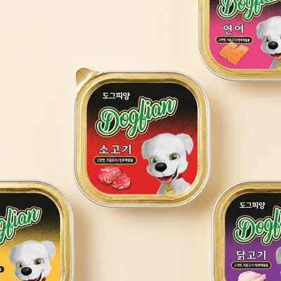 도그피앙 사각캔 콤보, 100g, 24개입, 1개