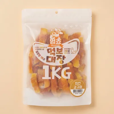 먹보대장 강아지 간식, 치킨고구마, 1kg, 1개