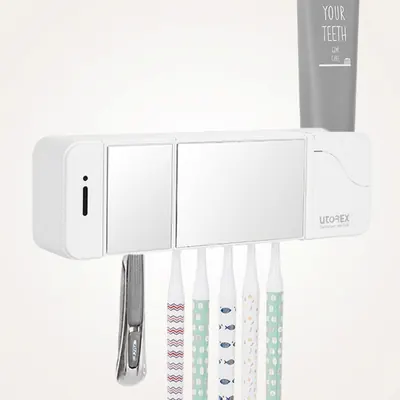 유토렉스 헤드형 칫솔건조살균기 UTC-5350W, 화이트, 1개
