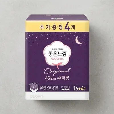 좋은느낌 수퍼롱 오버나이트, 42cm, 20개입, 1개