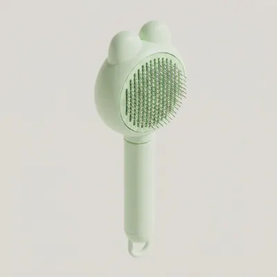 뽀빠이형 애완동물 원터치 털제거 곰돌이 브러쉬, 그린, 1개