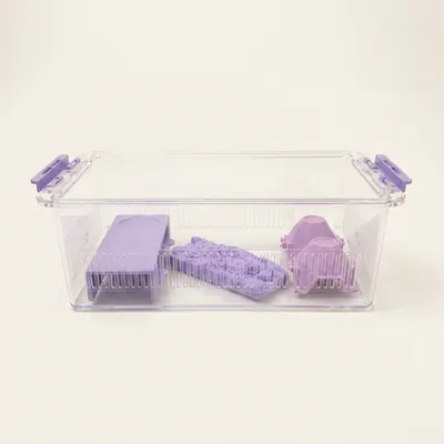 조이렙타일 클린케이지 중 크레스티드게코 도마뱀 사육장, 투명, 민트, 1개