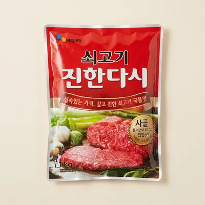 CJ제일제당 쇠고기 진한다시, 1kg, 3개