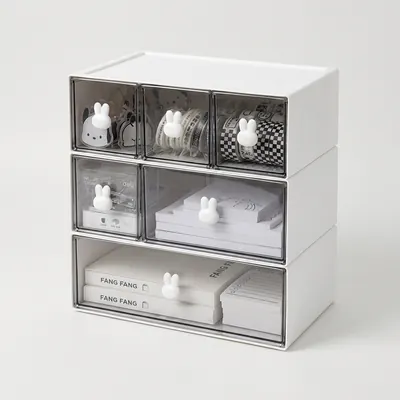 MK LIVING 래빗 그립 수납함, 대형 A+B+C, 1세트