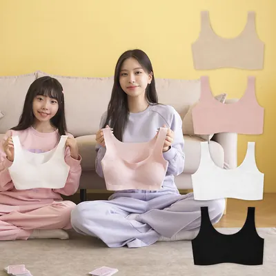어나더디 더아이 주니어 심리스 브라, 혼합(스킨1+화이트1), H3