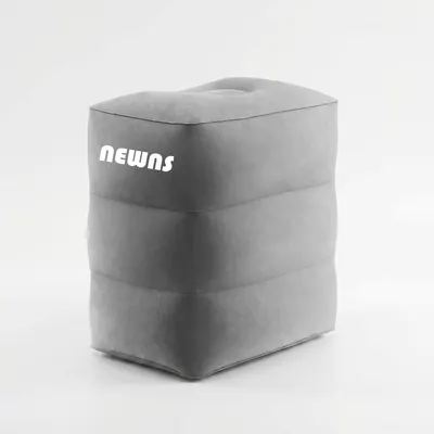 뉴엔에스 3단 에어발쿠션 발받침 차량용, 그레이, 1개
