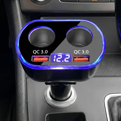 차량용 QC3.0 멀티 고속충전기 시거잭 4구 12-24V겸용, 1개
