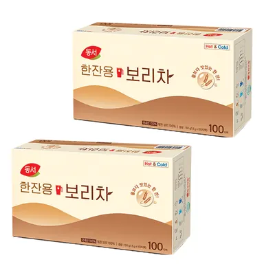 동서 한잔용 보리차, 150g, 100개입, 2개